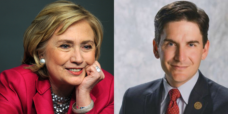 Hillary Clinton and Justin Kollar