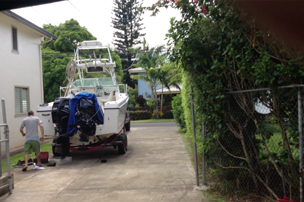 Cain Sergieff returns to boat where he was working