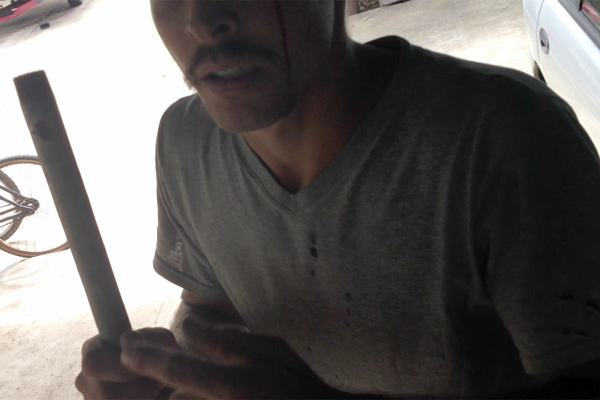 Cain Sergieff threatens me with pipe