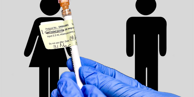 Why do women receive the same dosage of vaccine that men do?