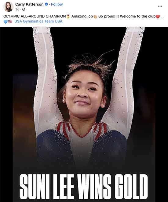 Suni Lee wins gold. The Queen is dead; long live the Queen.
