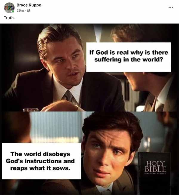 If god is real, why is there suffering in the world