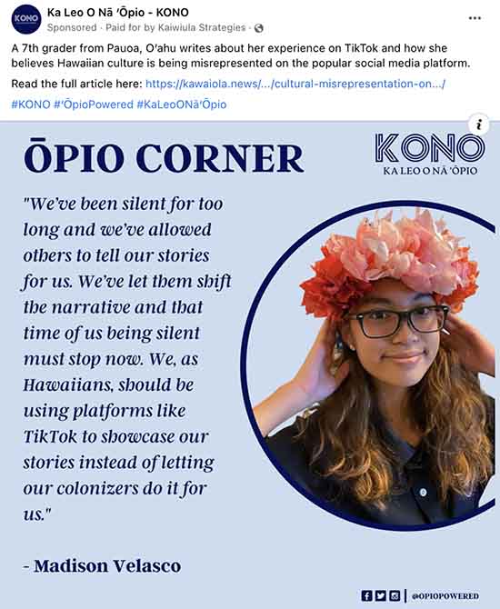 Madison Velasco is used by wicked people to further a false history of her culture