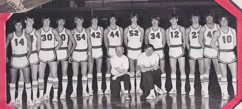 Coaches Ron Kress (left) with Big Jim Koetter