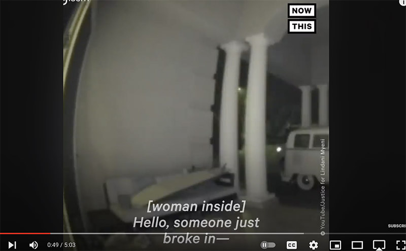 Crazy ASIAN WOMEN falsely tells police "someone just broke in to our house." Lindani did not "break in." Lindani walked in.