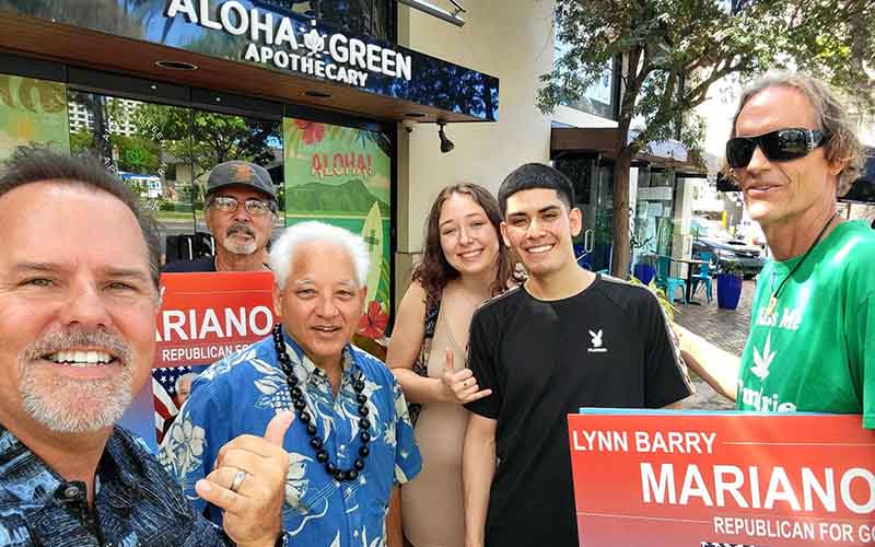 Pete Tingstrom, Bill, Lynn Barry Mariano, Mariah, Jesus and Scott at 4.20 Rally