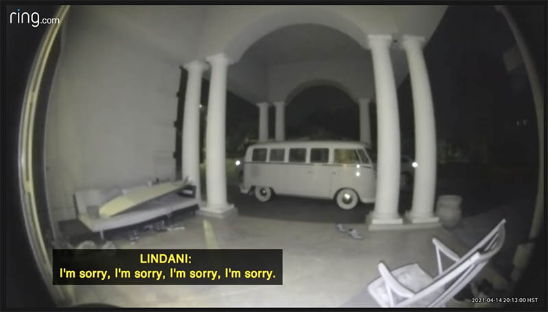 Lindani repeatedly says he is sorry!