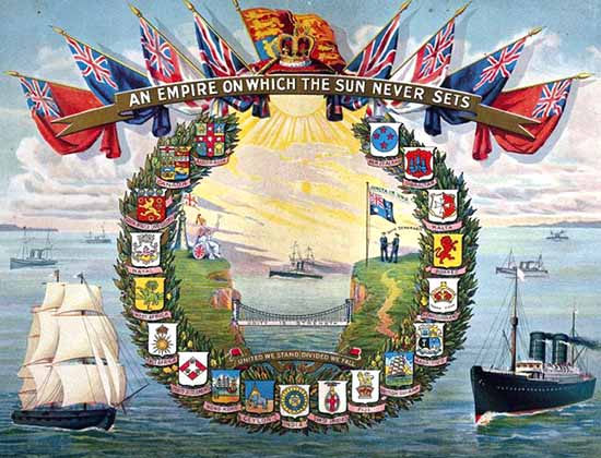 The sun never set on the British Empire. Kamehameha colonized Hawai'i for the British. SOURCE: AtlasPress