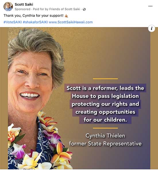 Scott Sakai and Cynthia Thielen INCREASED your taxes and made it HARDER for our children and families.