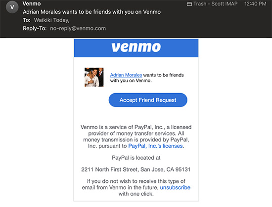 Adrian Alfonso Morales wanted to be friends with me on Venmo