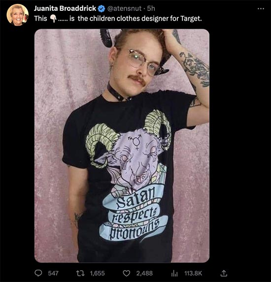 Target Clothes Designer believes Satan Respects Pronouns