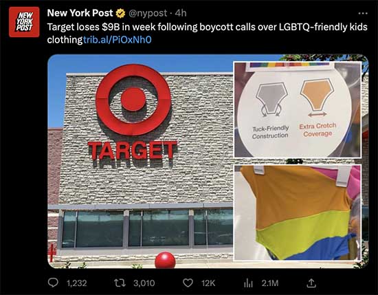 Target loses $9B in week following boycott calls over LGBTQ-friendly kids clothing