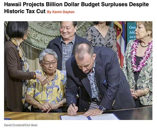 Josh Green and Hawai'i Officials BRAG about BILLION DOLLAR surpluses, but won't pay what Hawai'i owes to others. Criminals and Cheaters run Hawai'i.