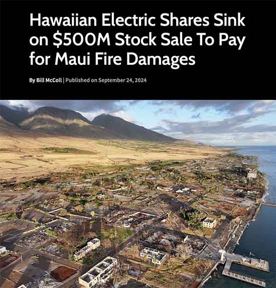 Hawaiian Gods continue to PUNISH arrogance of Hawaiian Electric corporate management.