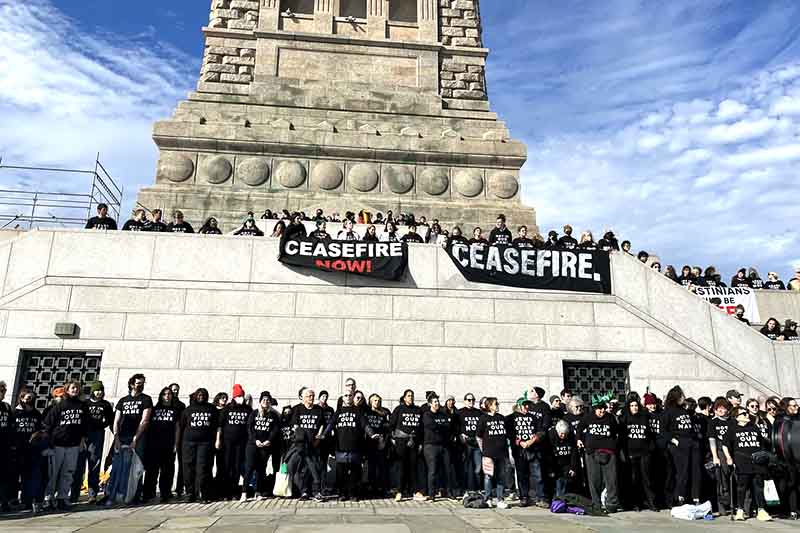 The World Stands With the Palestinian People. Permanent Ceasefire Now. From the river to the sea, Palestinians shall be free.