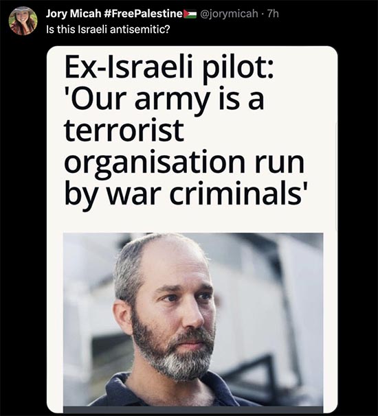 Ex-Israeli pilot: Our army is a terrorist organisation run by war criminals