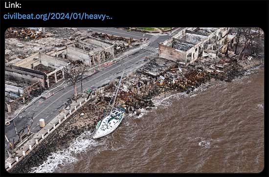 Massive brown plume suggests nasty pollution draining into ocean and onto reef.