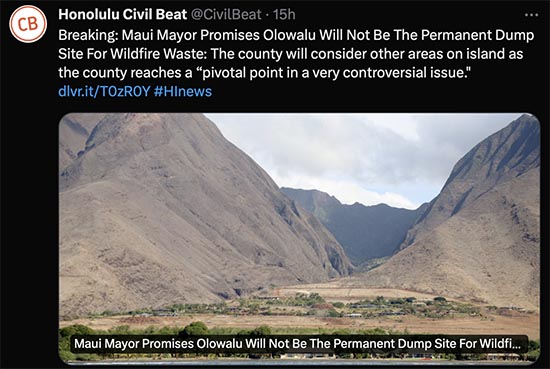 Olowalu site will only be temporary. Taxpayers will be forced to pay a second time