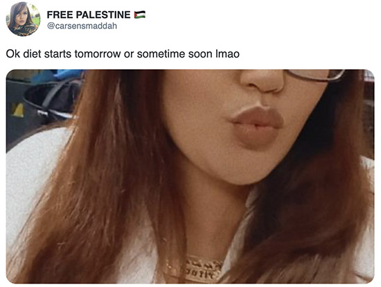 Fate Yanagi continues to post partial images of herself. Wish her well with her diet. Generally people who plan to start tomorrow or sometime soon won't be successful.