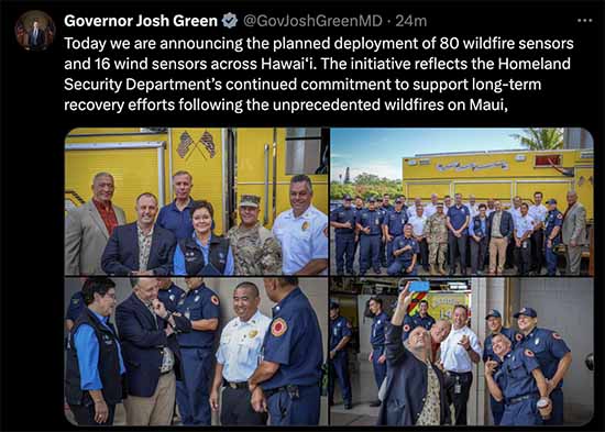 Federal Homeland Security must do what Green and HECO execs failed to do. Screenshot X: 3.8.24