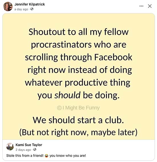 Shout Out to Fellow Procrastinators wasting time on social media