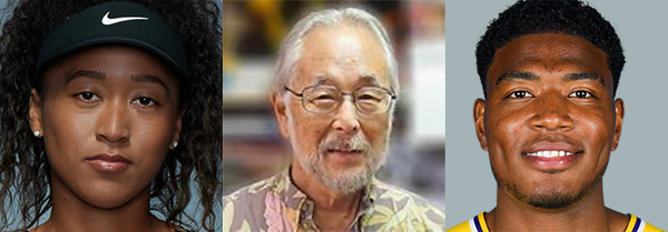 Naomi Osaka, Jonathan Okamura, Rui Hachimura
