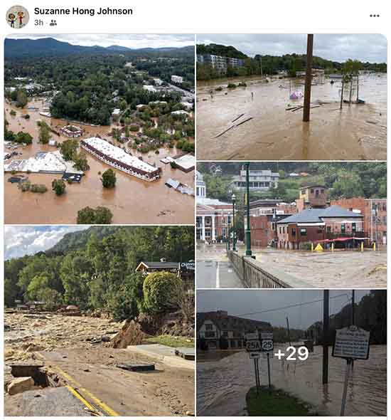 WESTERN NC DESTRUCTION — Absolutely heartbreaking the utter devastation Hurricane Helene caused to western North Carolina yesterday.