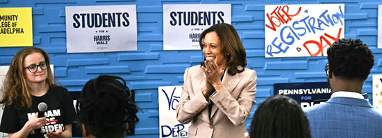 Kamala Harris opens a commanding 31 point lead over Trump with young voters