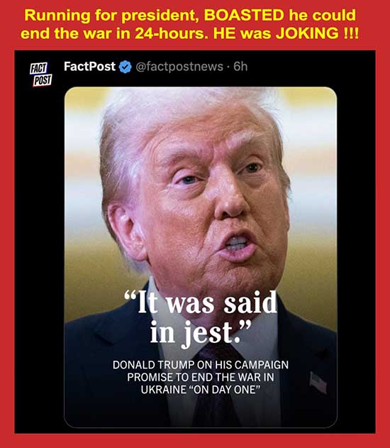 Cannot trust the FELON RAPIST 47. He's a joke! 