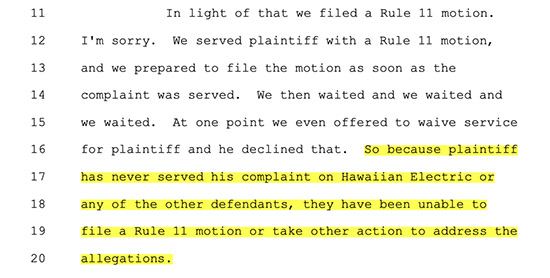 Screenshot: Court Transcript, 1CCV-21-0000216, 3.3.22 (p4)