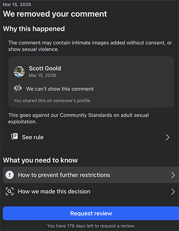 Can't show this comment