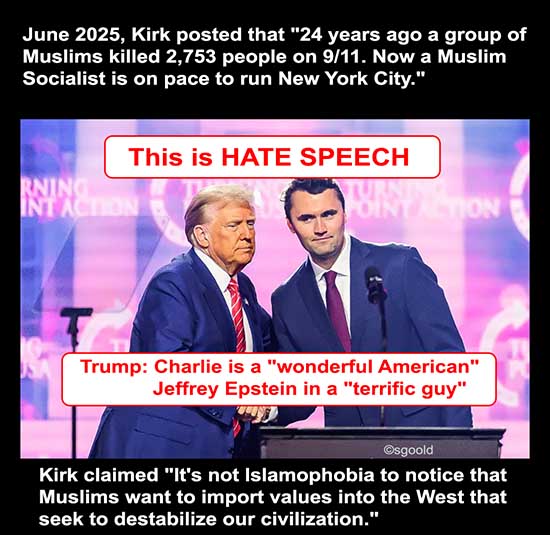 Charlie Kirk on Muslims.